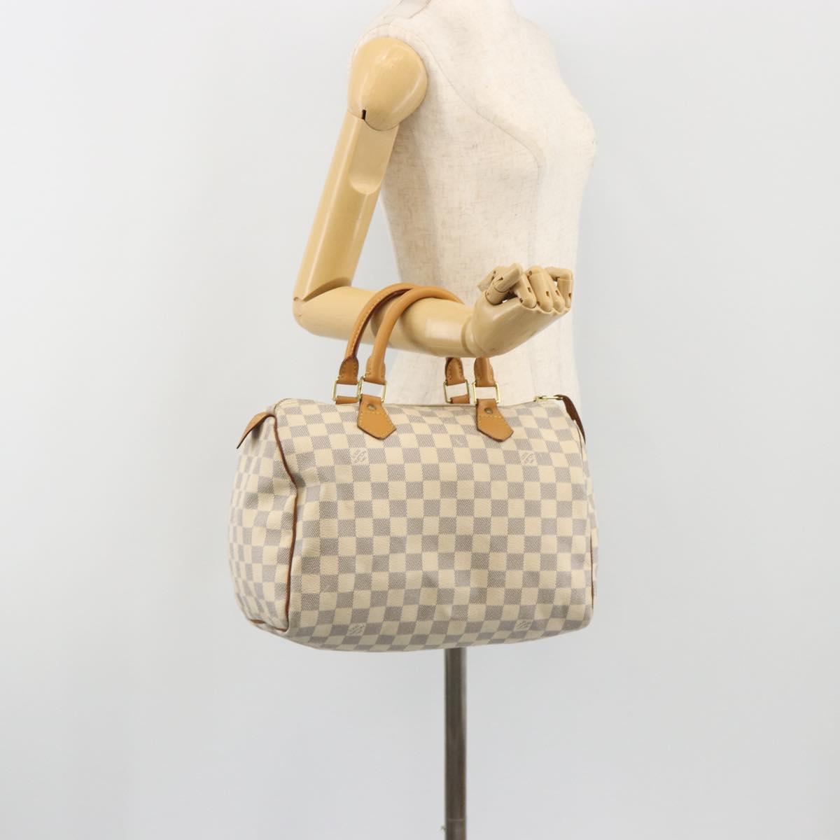 LOUIS VUITTON Damier Azur Speedy 30 Hand Bag N41533 LV Auth 190710