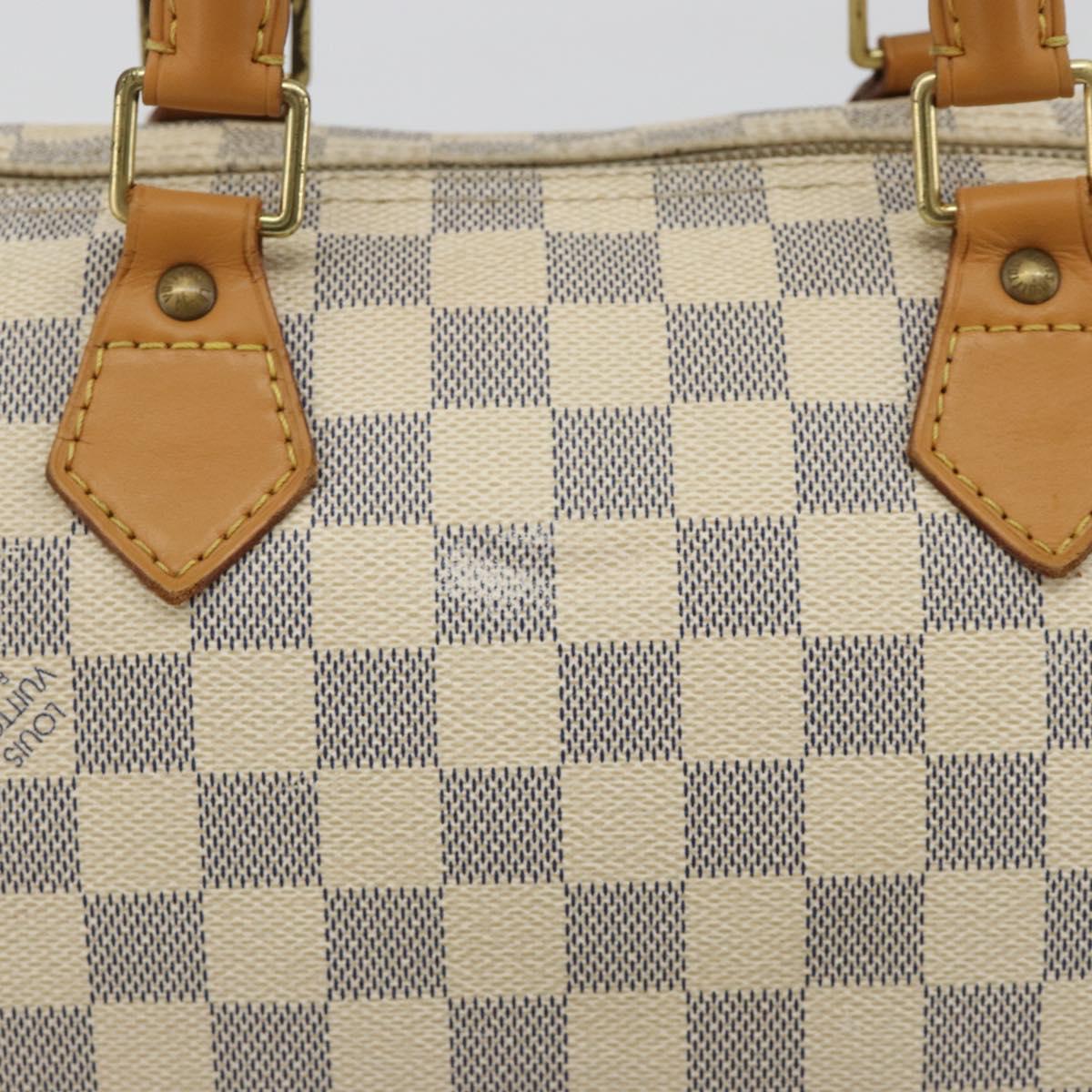 LOUIS VUITTON Damier Azur Speedy 30 Hand Bag N41533 LV Auth 190710