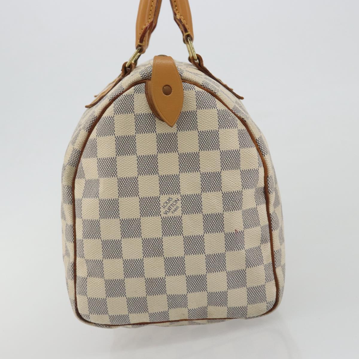 LOUIS VUITTON Damier Azur Speedy 30 Hand Bag N41533 LV Auth 190710
