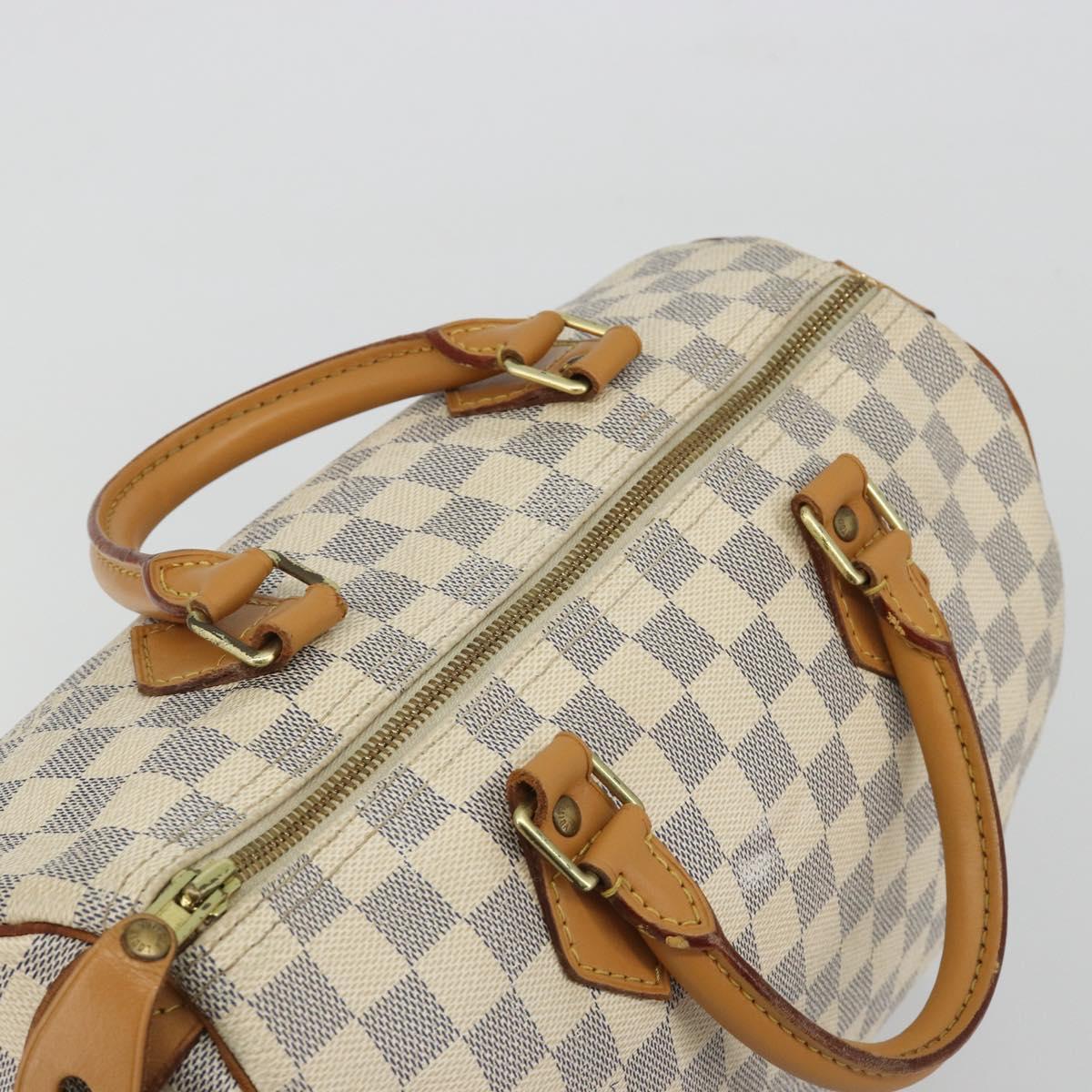 LOUIS VUITTON Damier Azur Speedy 30 Hand Bag N41533 LV Auth 190710