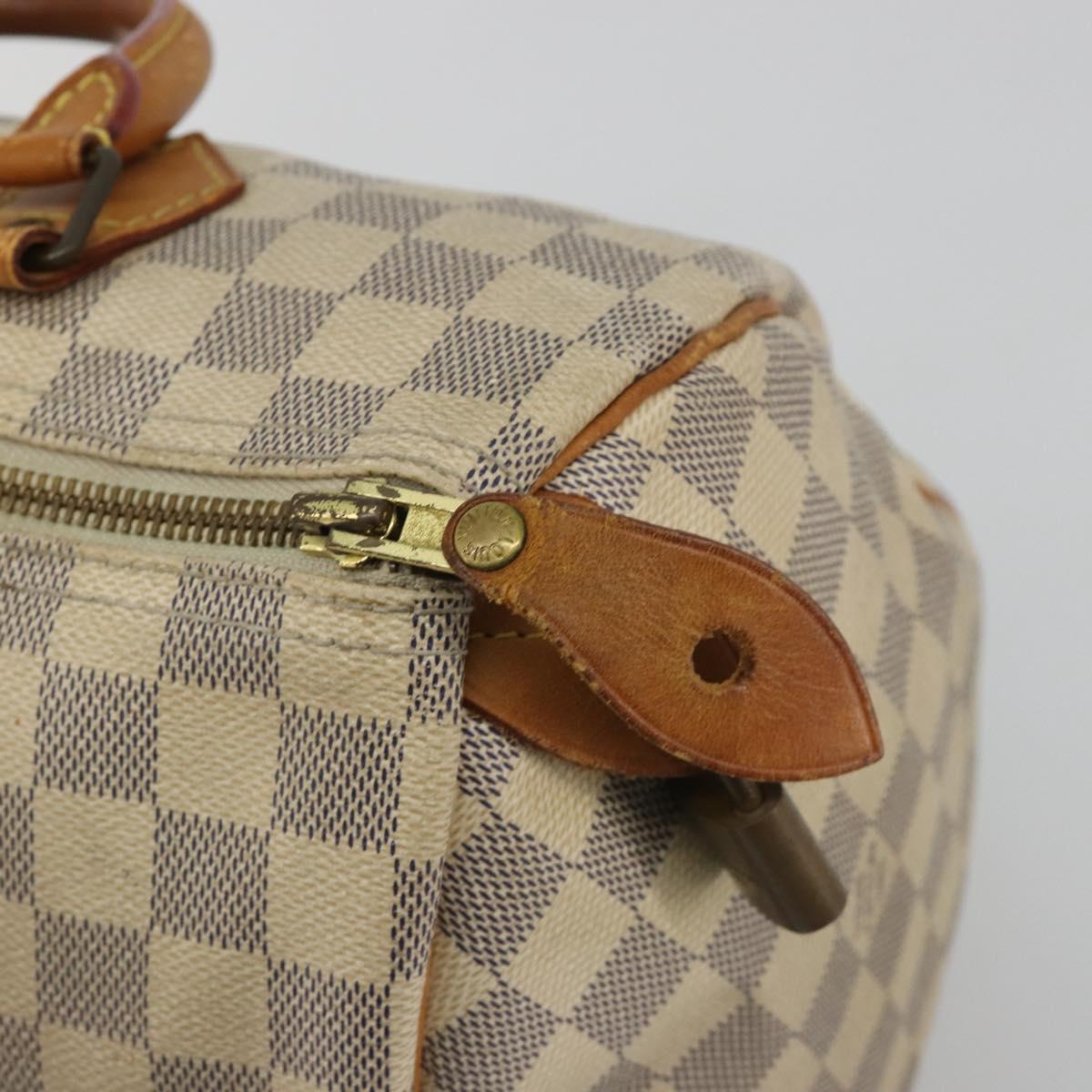 LOUIS VUITTON Damier Azur Speedy 30 Hand Bag N41533 LV Auth 190711A