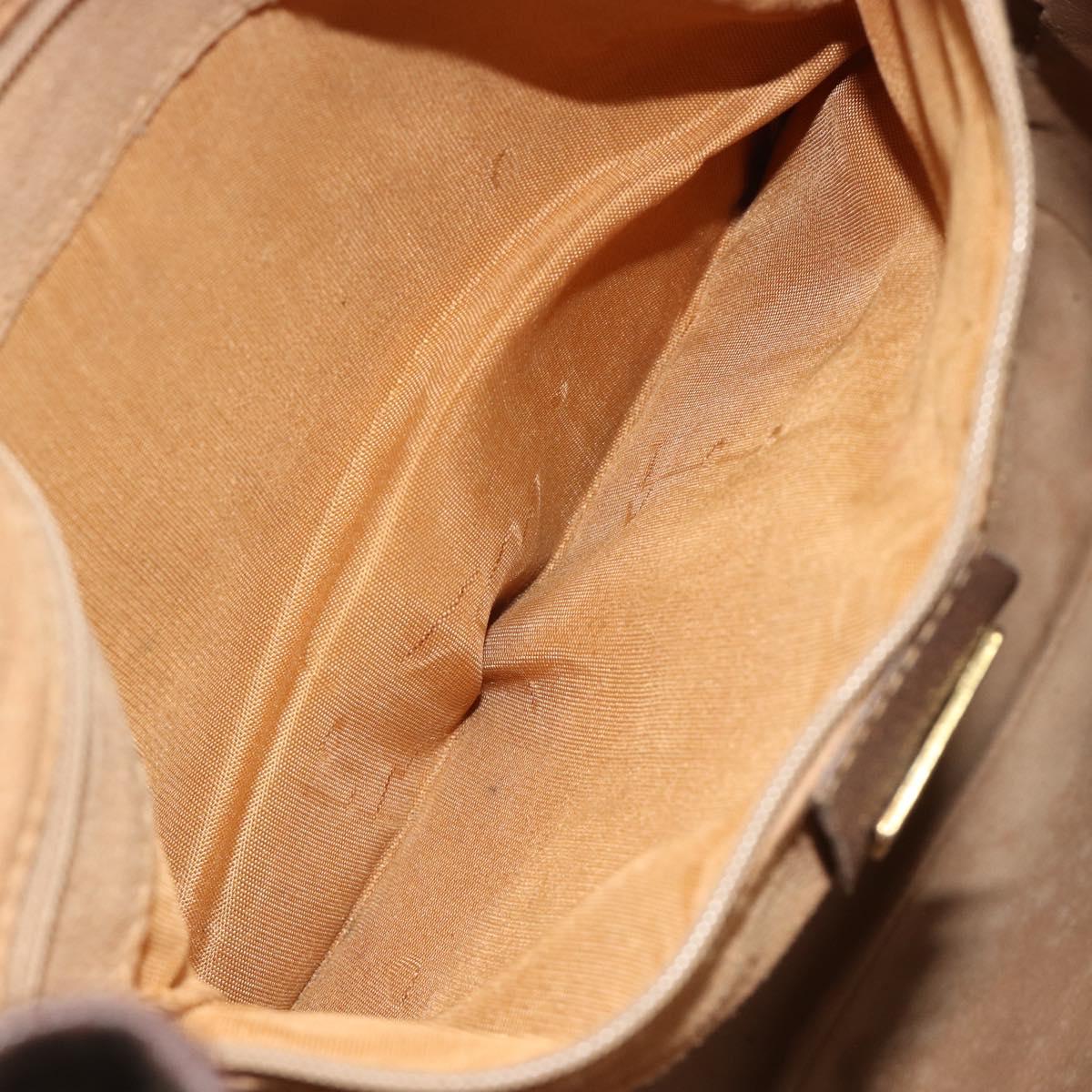 GUCCI GG Supreme Web Sherry Line Bag PVC Beige Gold 001 41 0850 Auth 190712
