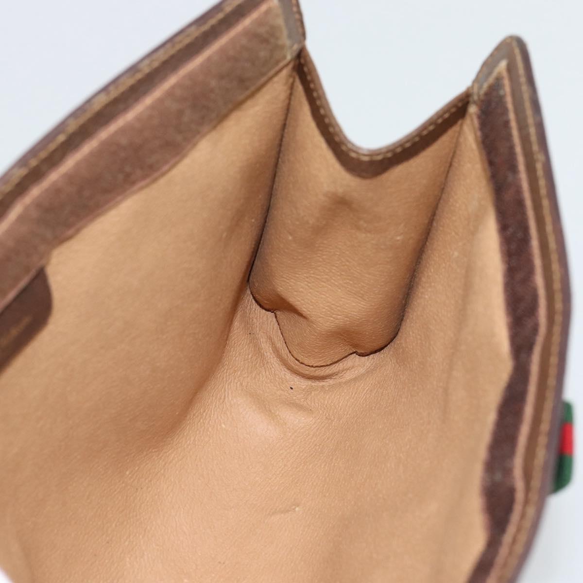 GUCCI GG Supreme Web Sherry Line Bag PVC Beige Gold 156 01 032 Auth 190714