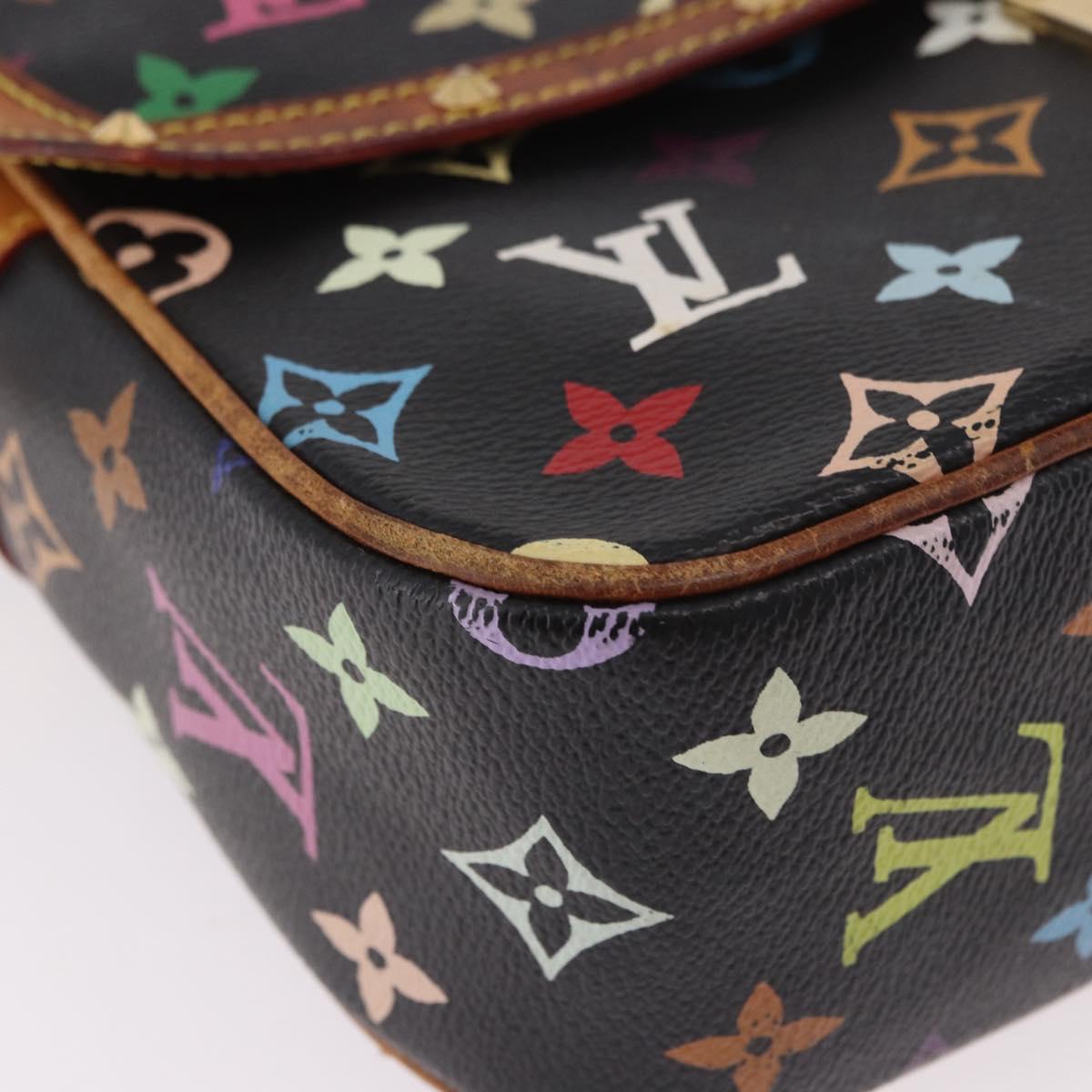 LOUIS VUITTON Monogram Multicolor Sologne Shoulder Bag Black M92639 Auth 190754