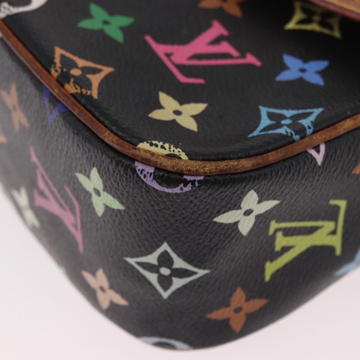 LOUIS VUITTON Monogram Multicolor Sologne Shoulder Bag Black M92639 Auth 190754