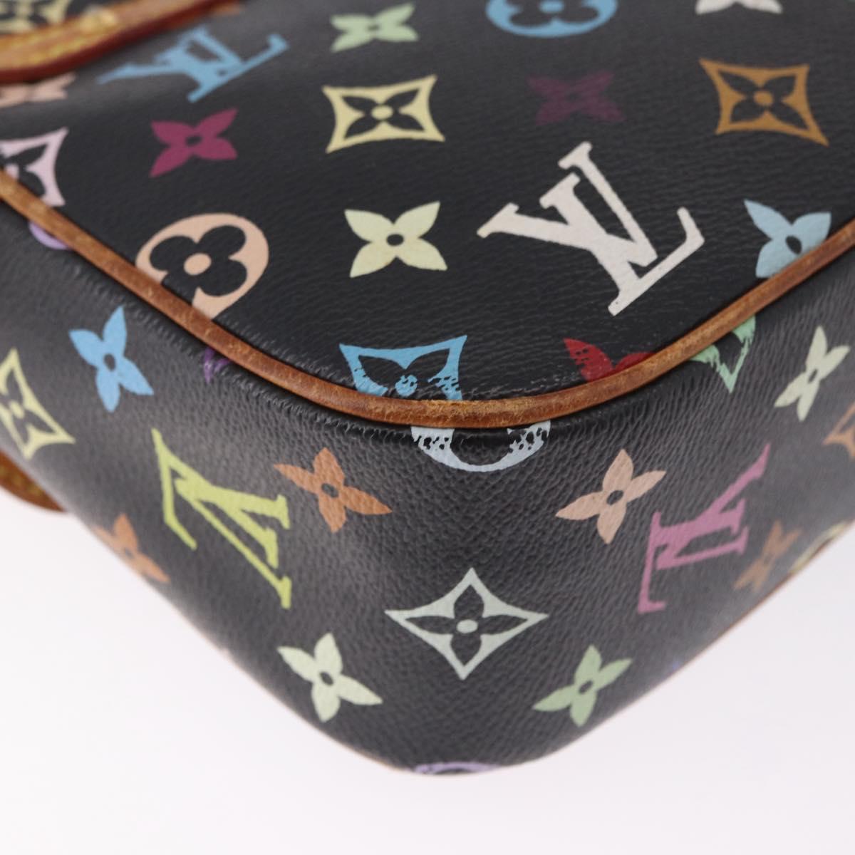 LOUIS VUITTON Monogram Multicolor Sologne Shoulder Bag Black M92639 Auth 190754