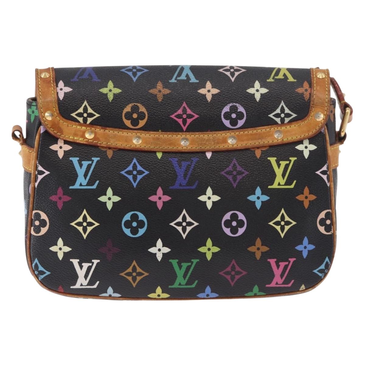 LOUIS VUITTON Monogram Multicolor Sologne Shoulder Bag Black M92639 Auth 190754