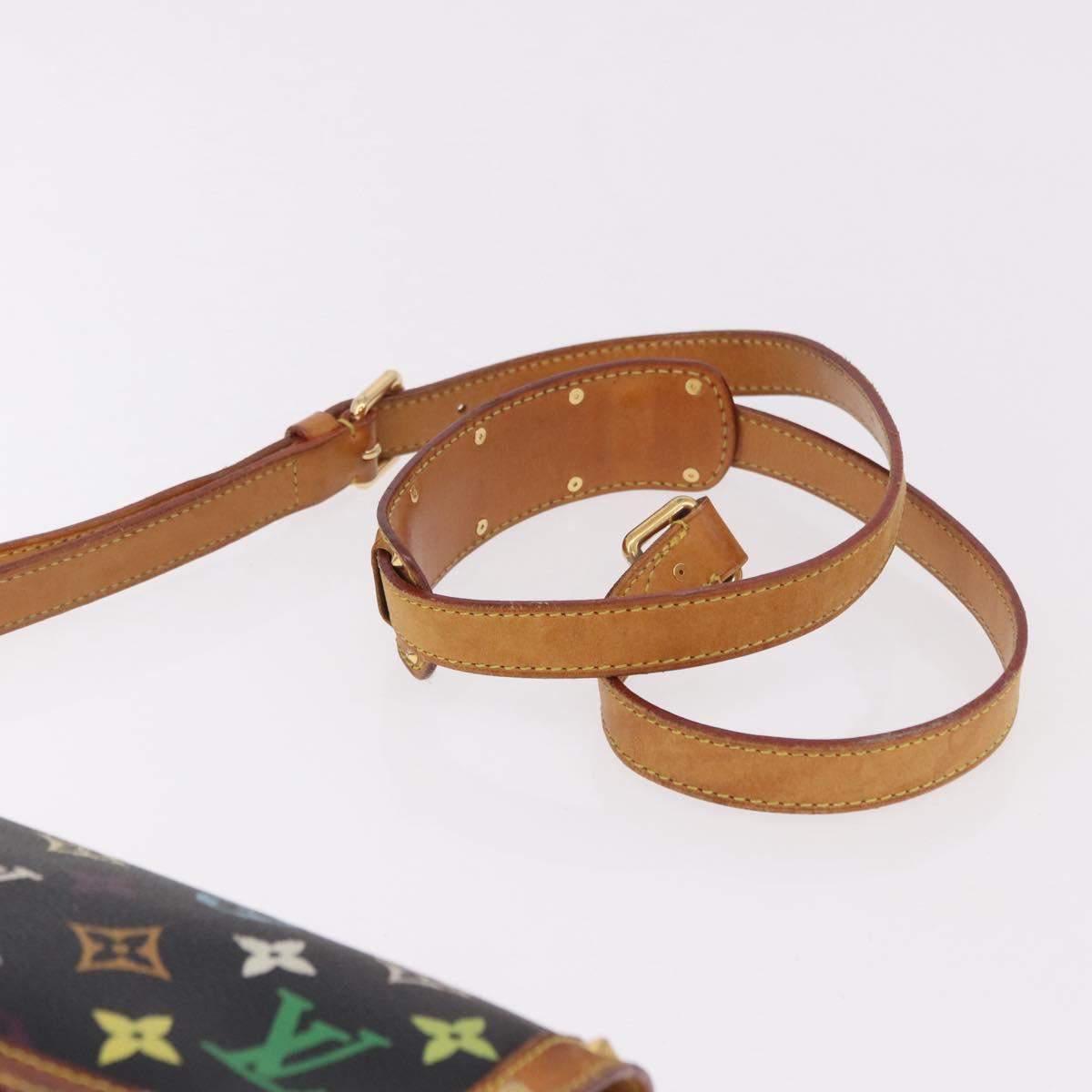 LOUIS VUITTON Monogram Multicolor Sologne Shoulder Bag Black M92639 Auth 190754