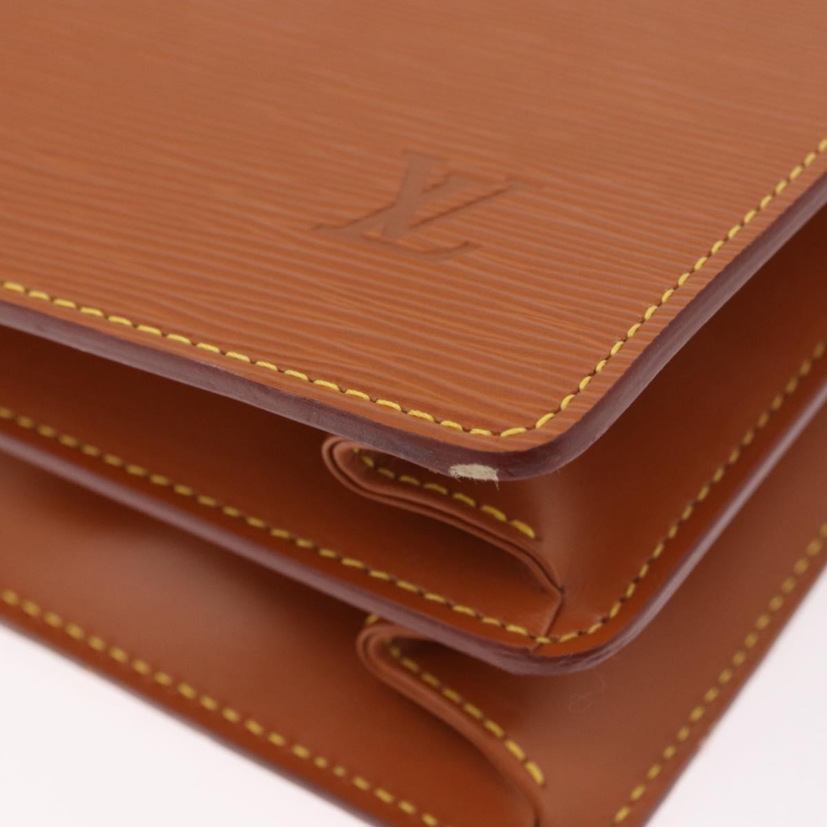 LOUIS VUITTON Epi Serviette Conseiller Briefcase Zipang Gold M54428 Auth 190766