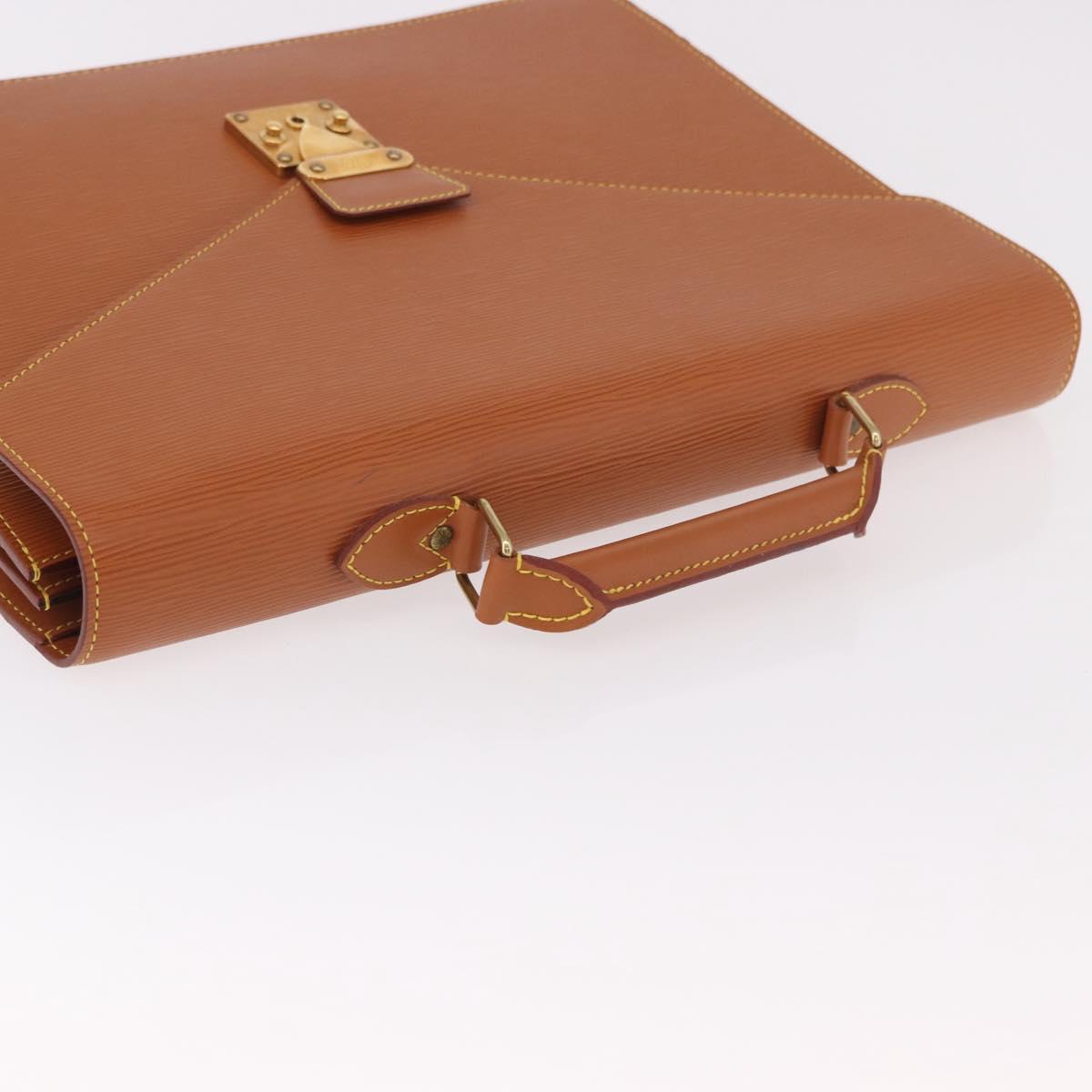 LOUIS VUITTON Epi Serviette Conseiller Briefcase Zipang Gold M54428 Auth 190766
