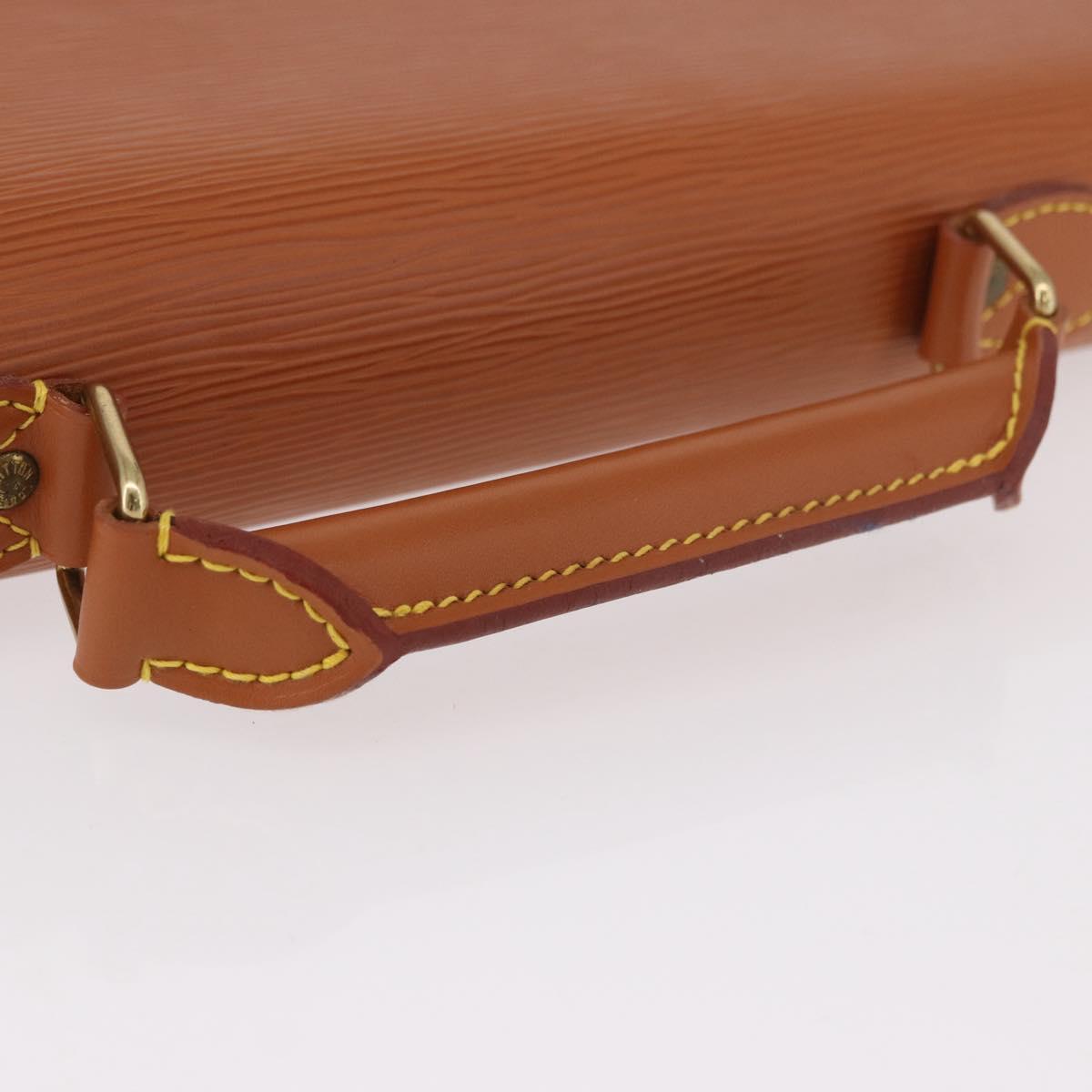 LOUIS VUITTON Epi Serviette Conseiller Briefcase Zipang Gold M54428 Auth 190766