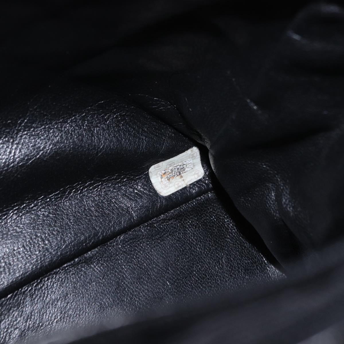 CHANEL Matelasse Chain Backpack Lamb Skin Black Gold CC Auth 190768SAV