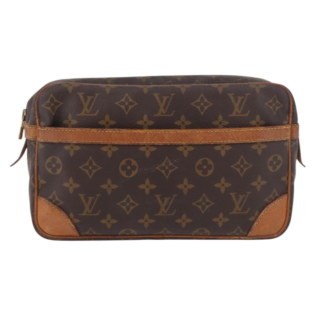 LOUIS VUITTON Monogram Compiegne 28 Clutch Bag M51845 LV Auth 190773