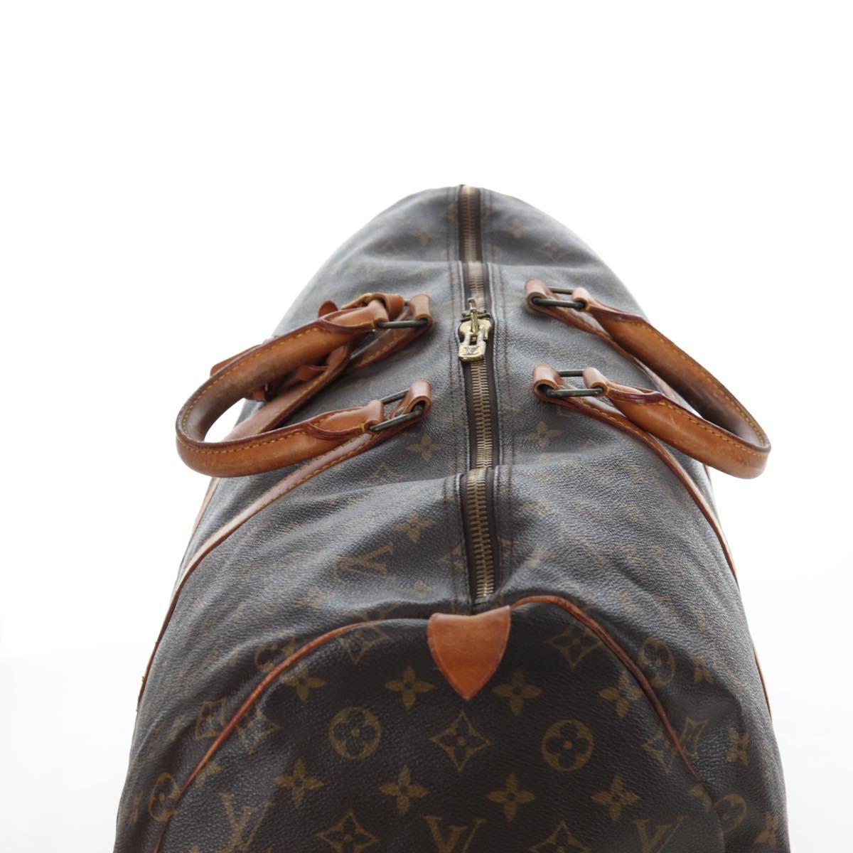 LOUIS VUITTON Monogram Keepall 55 Boston Bag M41424 LV Auth 190777