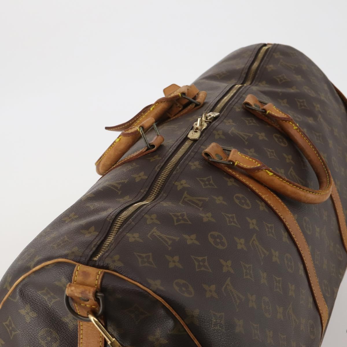 LOUIS VUITTON Monogram Keepall Bandouliere 60 Boston Bag M41412 LV Auth 190782