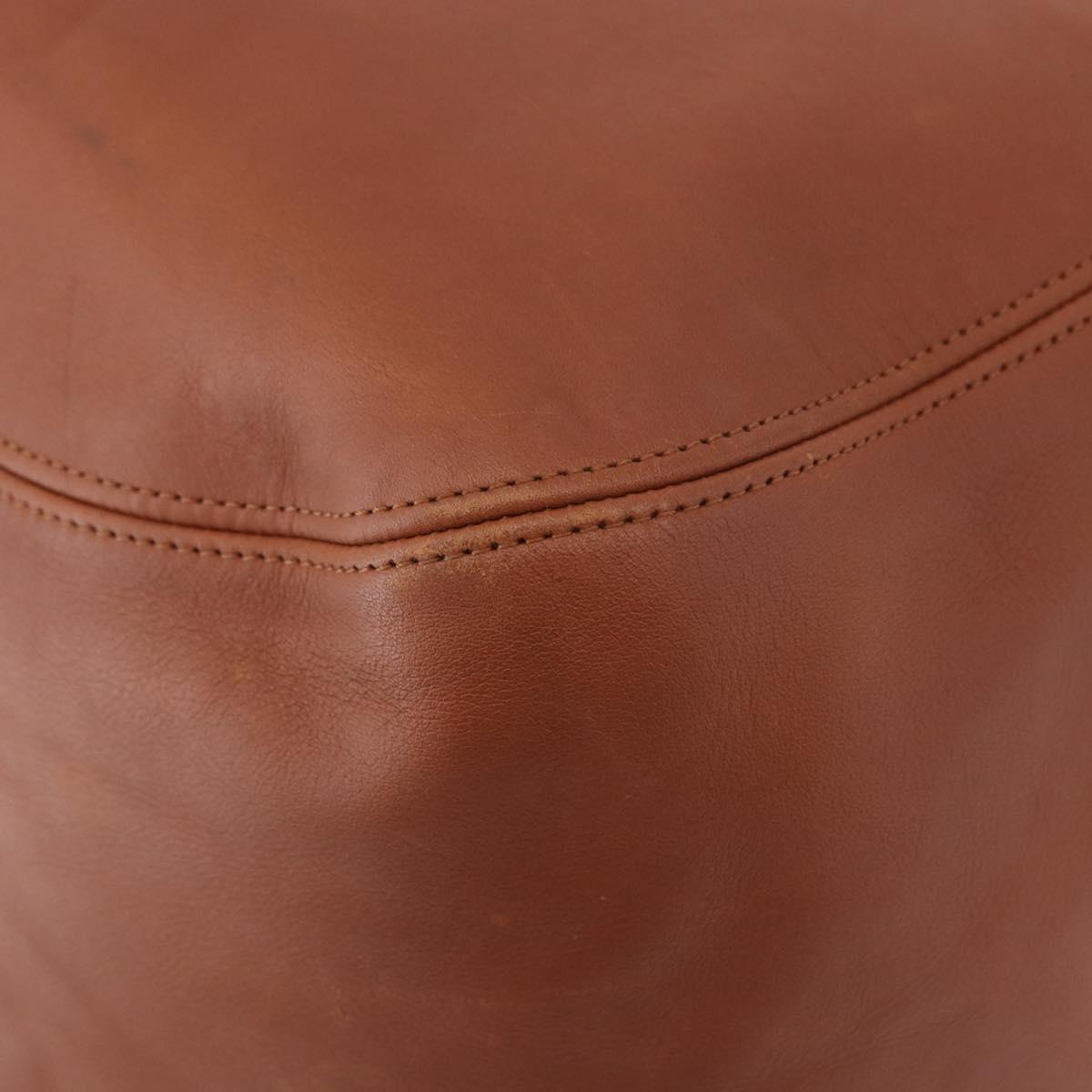 Coach Tote Bag Leather Brown Gold Auth 190783