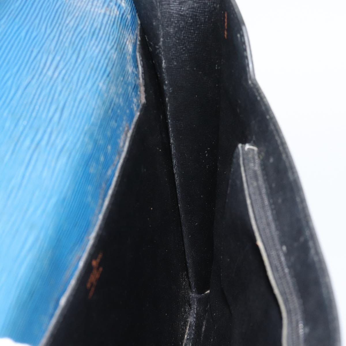 LOUIS VUITTON Epi Porte Documents Bandouliere Bag Toledo Blue LV Auth 190800