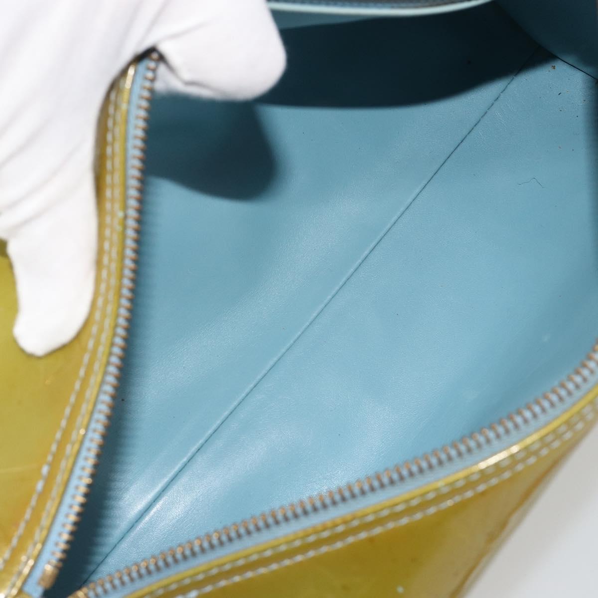 LOUIS VUITTON Monogram Vernis Bedford Hand Bag Baby Blue M91007 LV Auth 190801