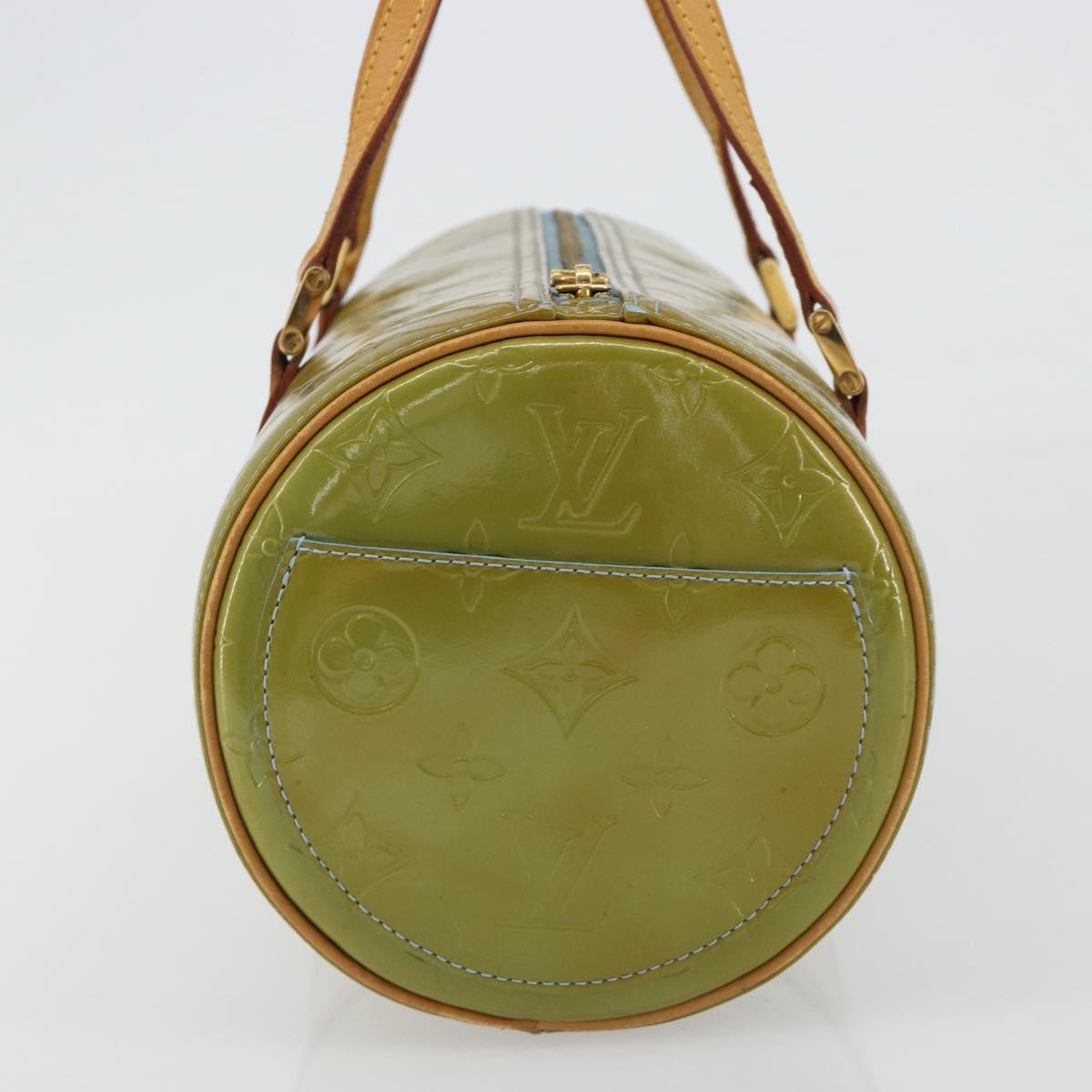 LOUIS VUITTON Monogram Vernis Bedford Hand Bag Baby Blue M91007 LV Auth 190801