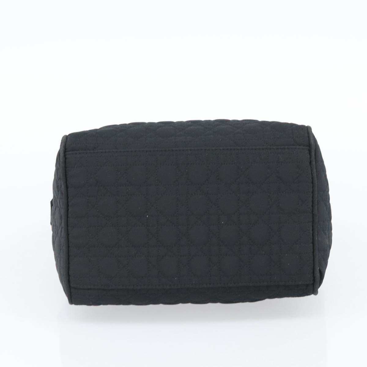 Christian Dior Canage Hand Bag Canvas Black Gold Auth 190803