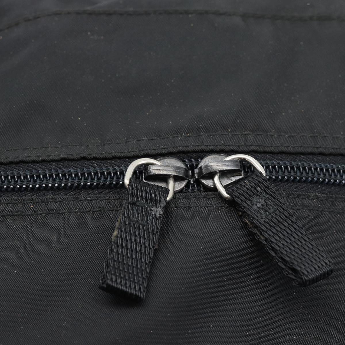 PRADA Boston Bag Nylon 2way Black Silver Auth 190804A