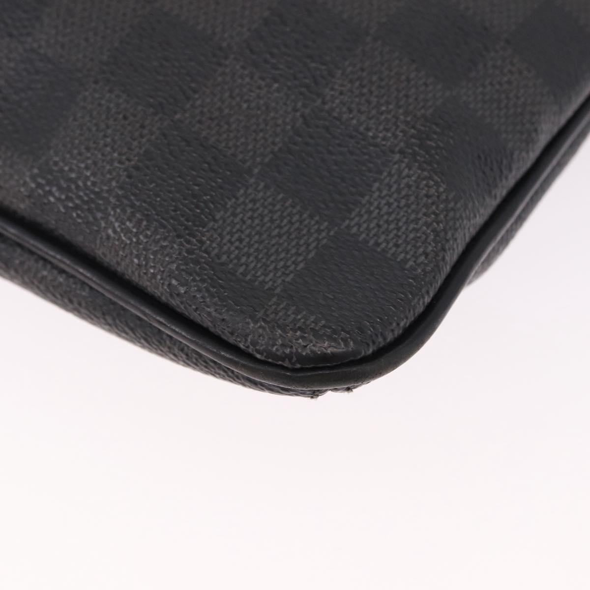 LOUIS VUITTON Damier Graphite Tomas Shoulder Bag N58028 LV Auth 190807