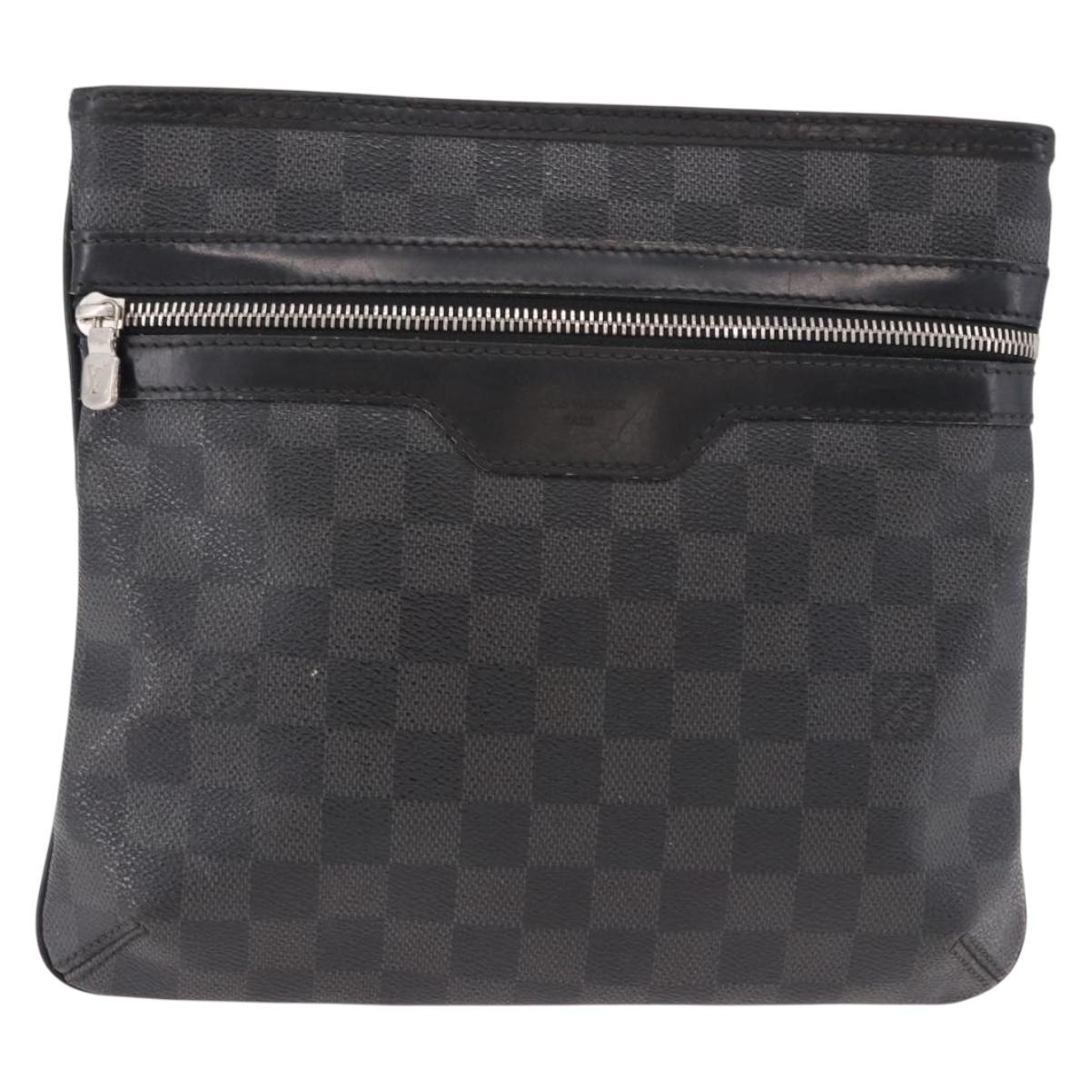 LOUIS VUITTON Damier Graphite Tomas Shoulder Bag N58028 LV Auth 190807