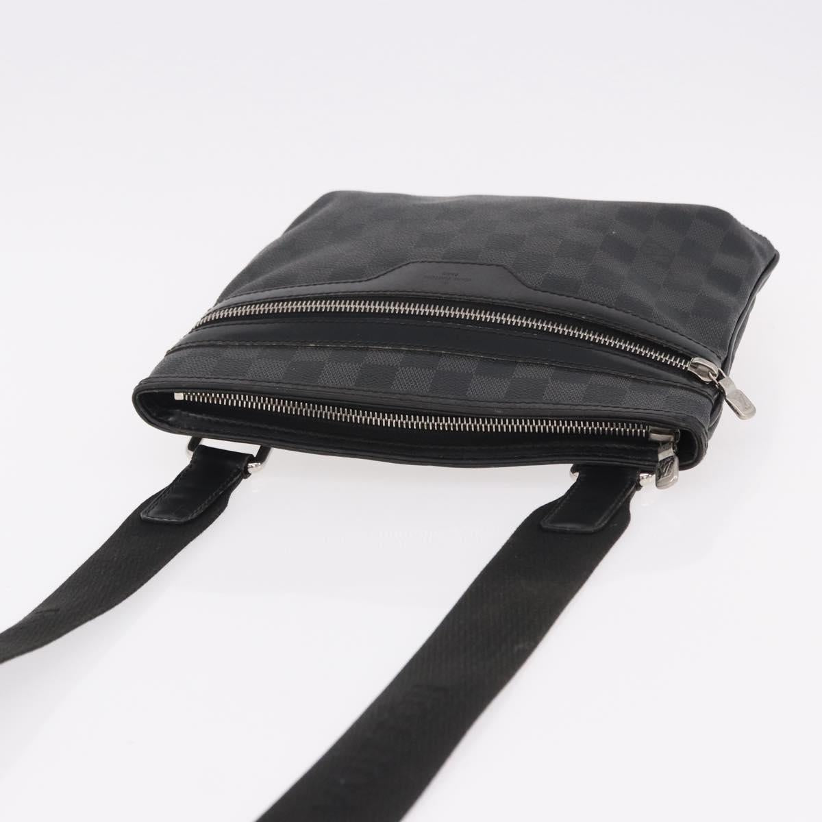 LOUIS VUITTON Damier Graphite Tomas Shoulder Bag N58028 LV Auth 190807
