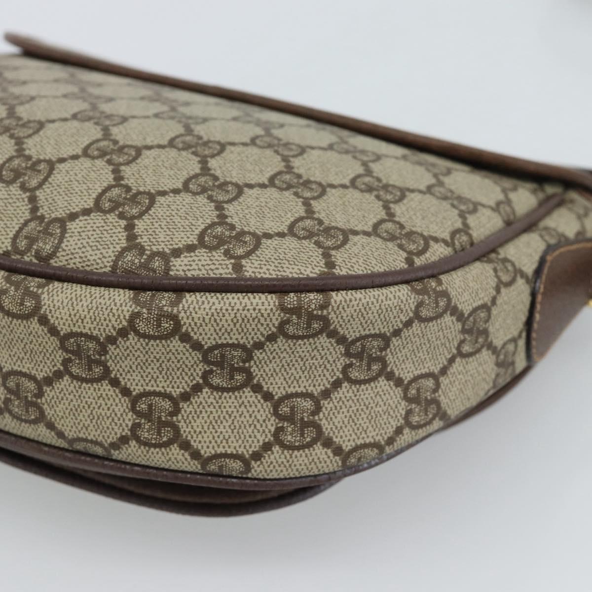 GUCCI GG Supreme Shoulder Bag PVC Beige Gold 001 58 6861 Auth 190808