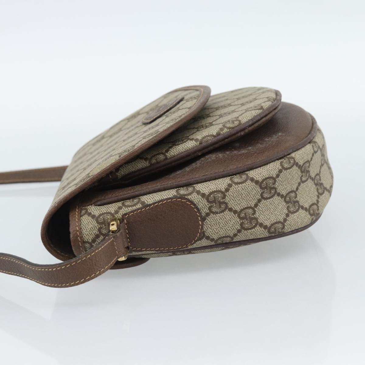 GUCCI GG Supreme Shoulder Bag PVC Beige Gold 001 58 6861 Auth 190808