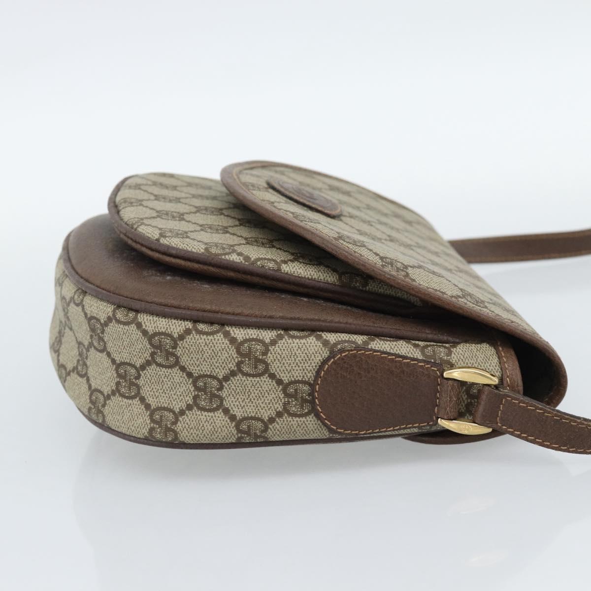 GUCCI GG Supreme Shoulder Bag PVC Beige Gold 001 58 6861 Auth 190808
