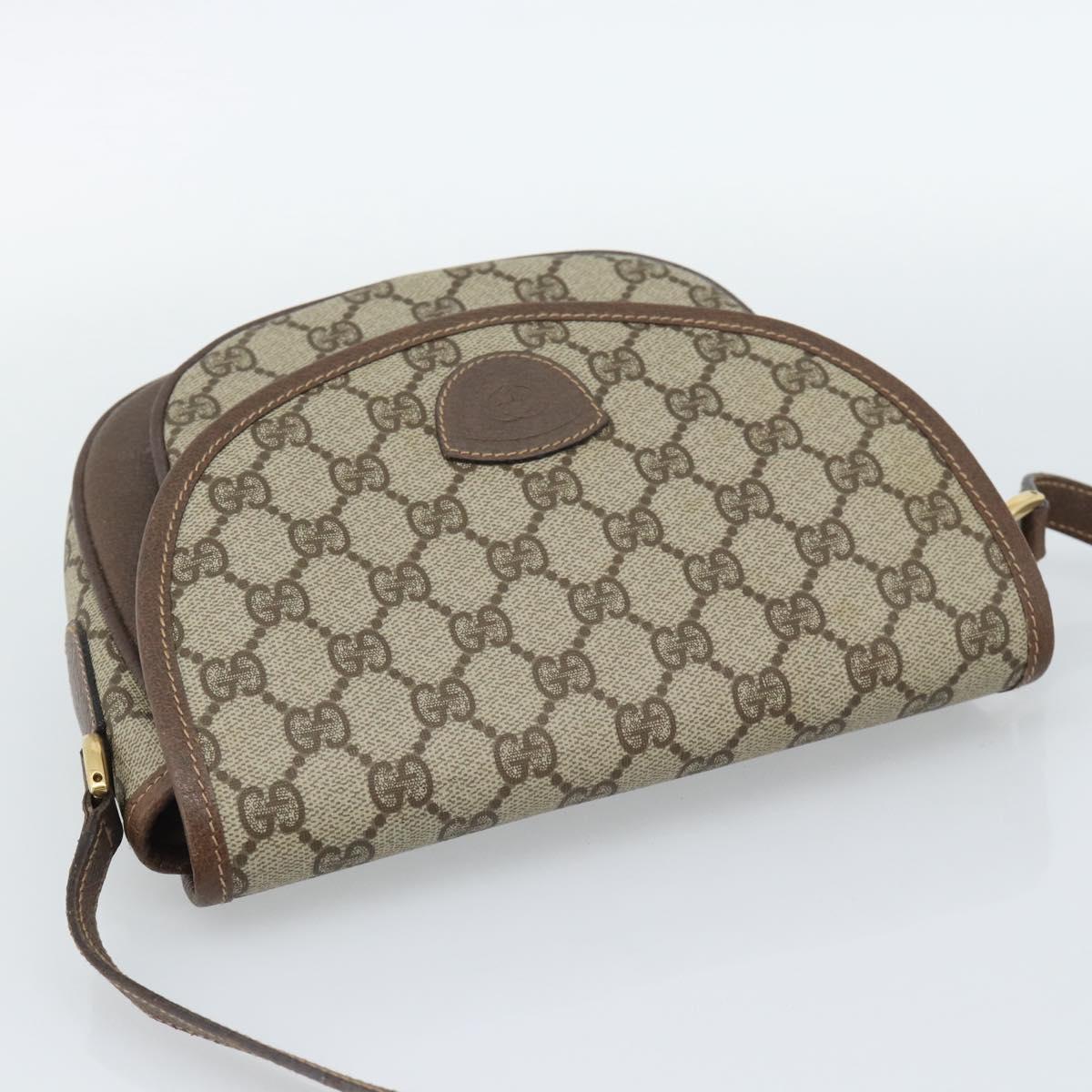 GUCCI GG Supreme Shoulder Bag PVC Beige Gold 001 58 6861 Auth 190808