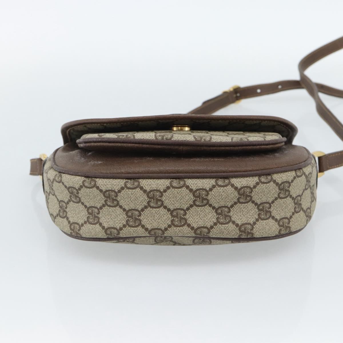 GUCCI GG Supreme Shoulder Bag PVC Beige Gold 001 58 6861 Auth 190808