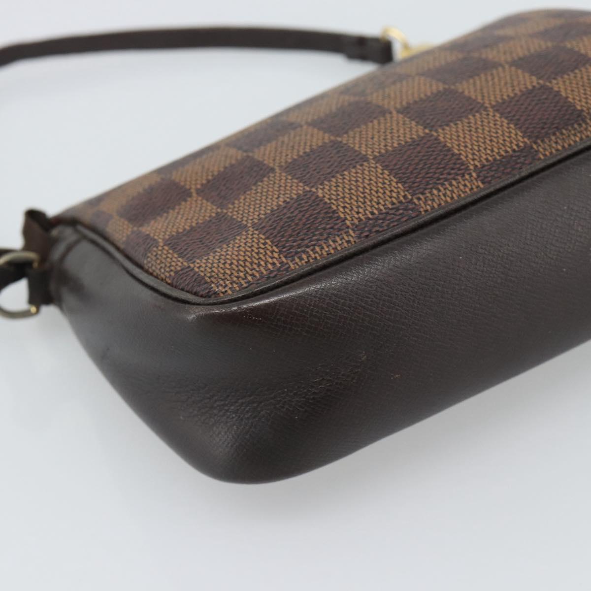 LOUIS VUITTON Damier Ebene Trousse Make Up Pouch N51982 LV Auth 190814