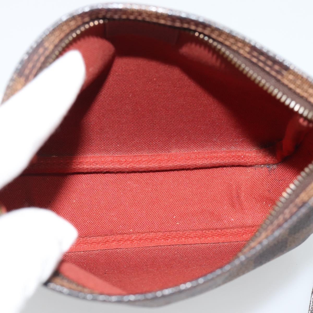 LOUIS VUITTON Damier Ebene Trousse Make Up Pouch N51982 LV Auth 190814