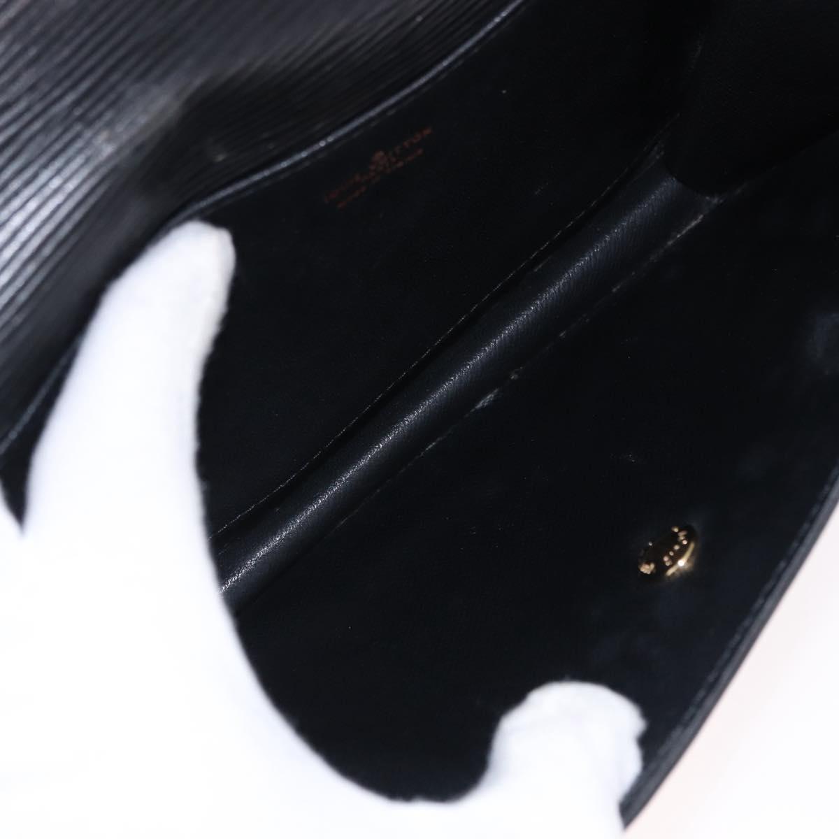 LOUIS VUITTON Epi Montaigne 23 Clutch Bag Black M52662 LV Auth 190815