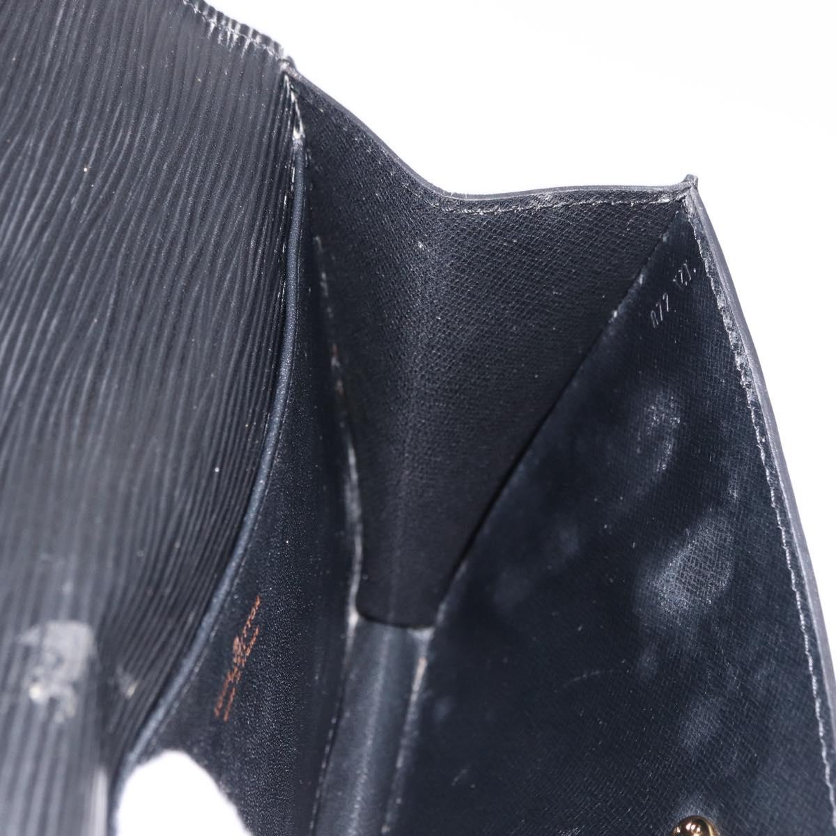 LOUIS VUITTON Epi Montaigne 23 Clutch Bag Black M52662 LV Auth 190815