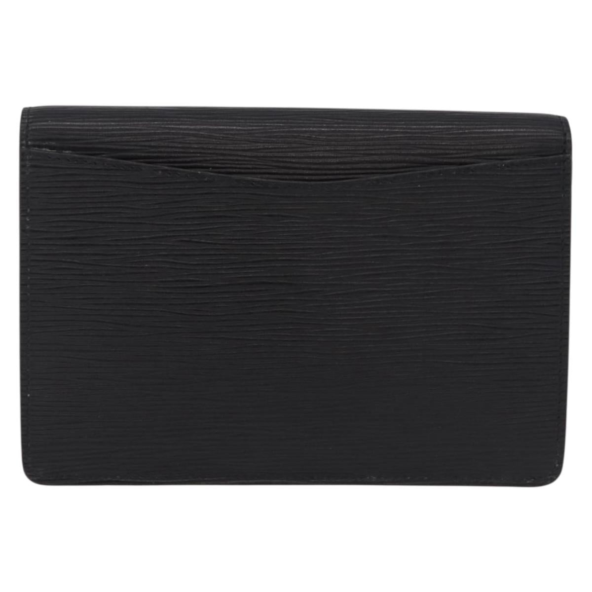 LOUIS VUITTON Epi Montaigne 23 Clutch Bag Black M52662 LV Auth 190815