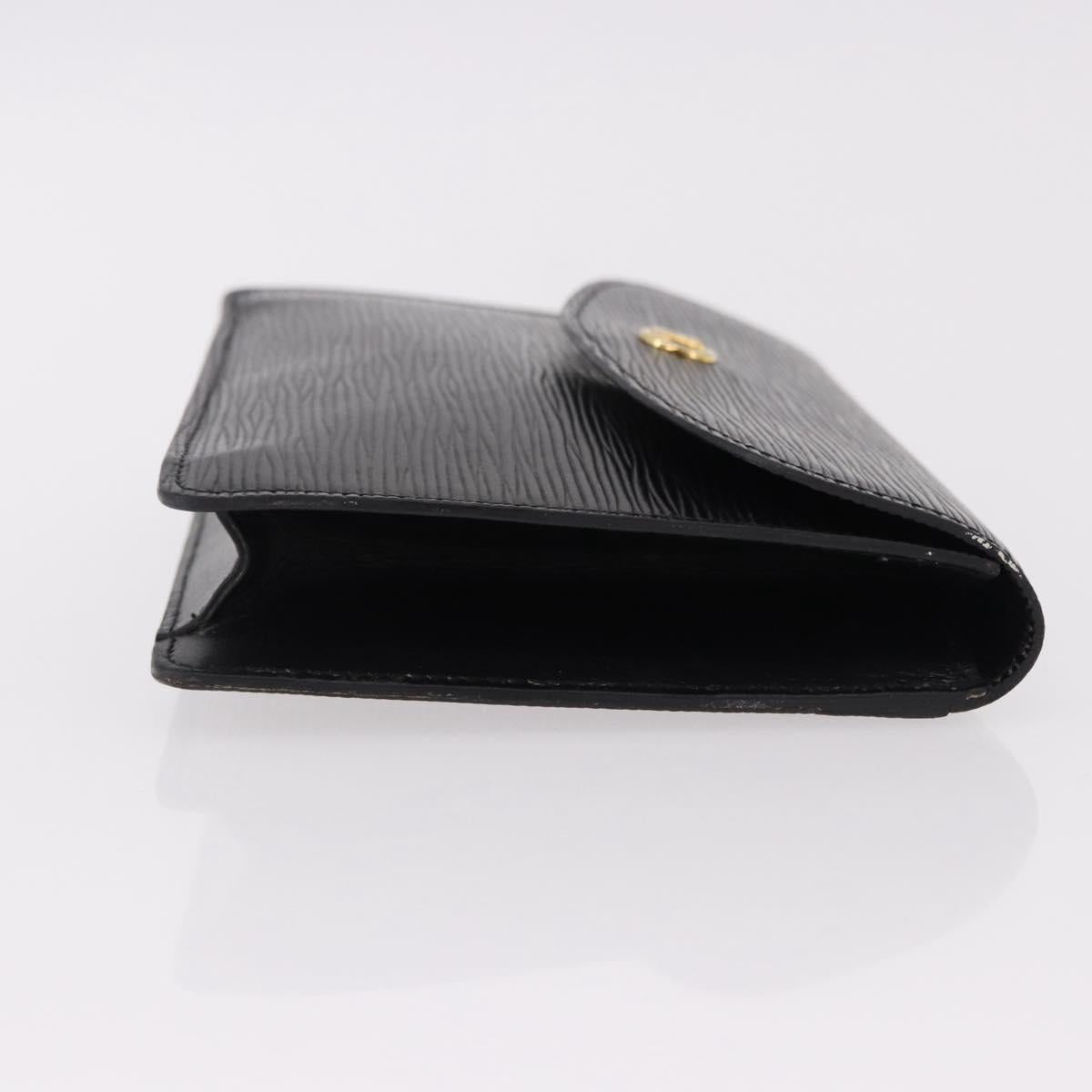 LOUIS VUITTON Epi Montaigne 23 Clutch Bag Black M52662 LV Auth 190815