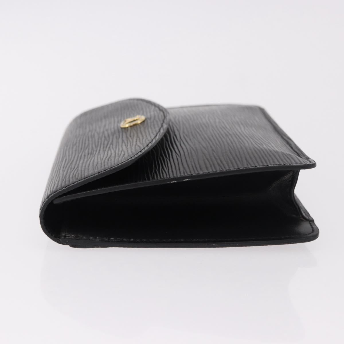 LOUIS VUITTON Epi Montaigne 23 Clutch Bag Black M52662 LV Auth 190815