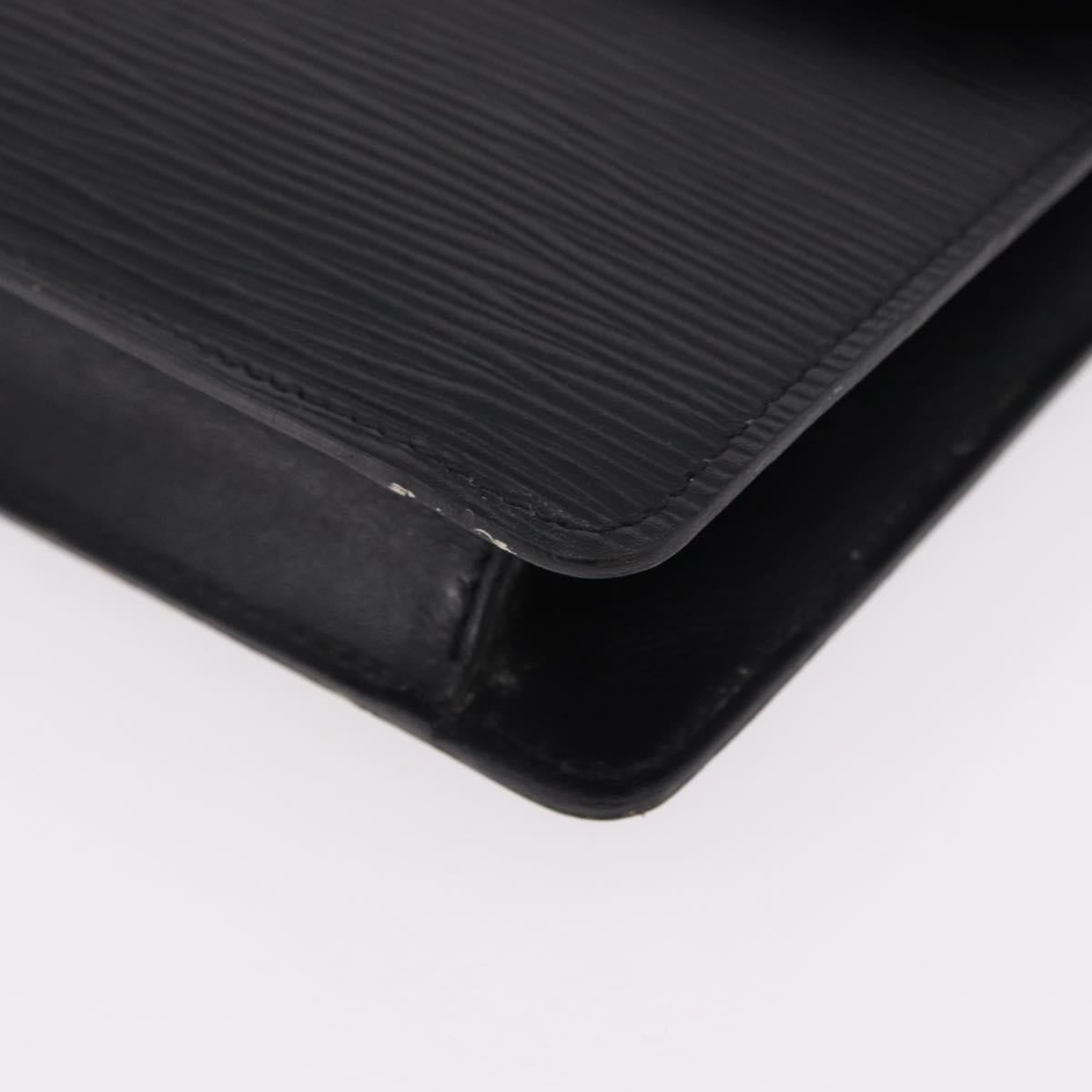 LOUIS VUITTON Epi Montaigne 23 Clutch Bag Black M52662 LV Auth 190815