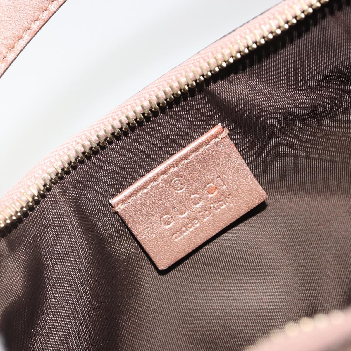 GUCCI GG Canvas Accessory Pouch Beige Gold 245938 Auth 190816
