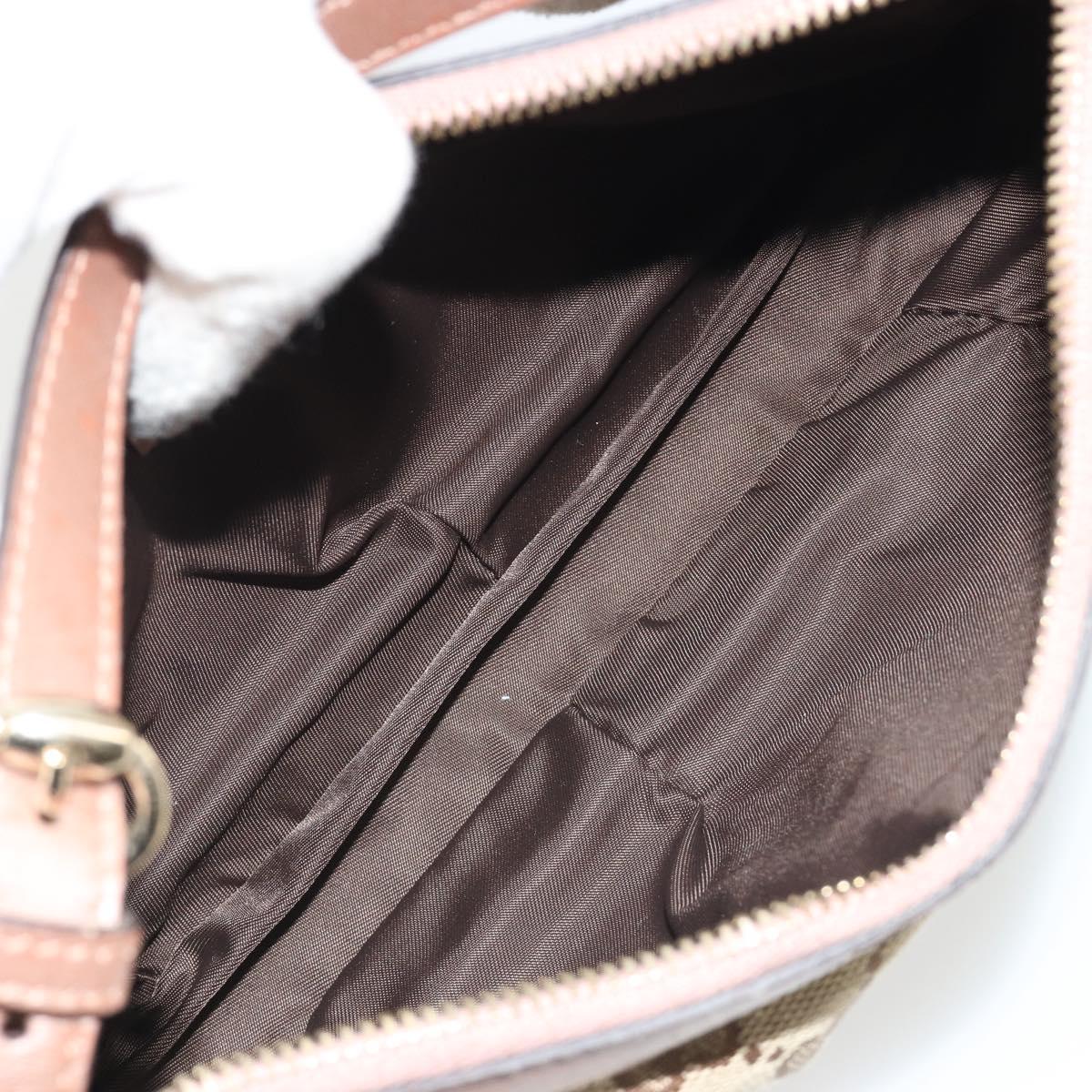 GUCCI GG Canvas Accessory Pouch Beige Gold 245938 Auth 190816