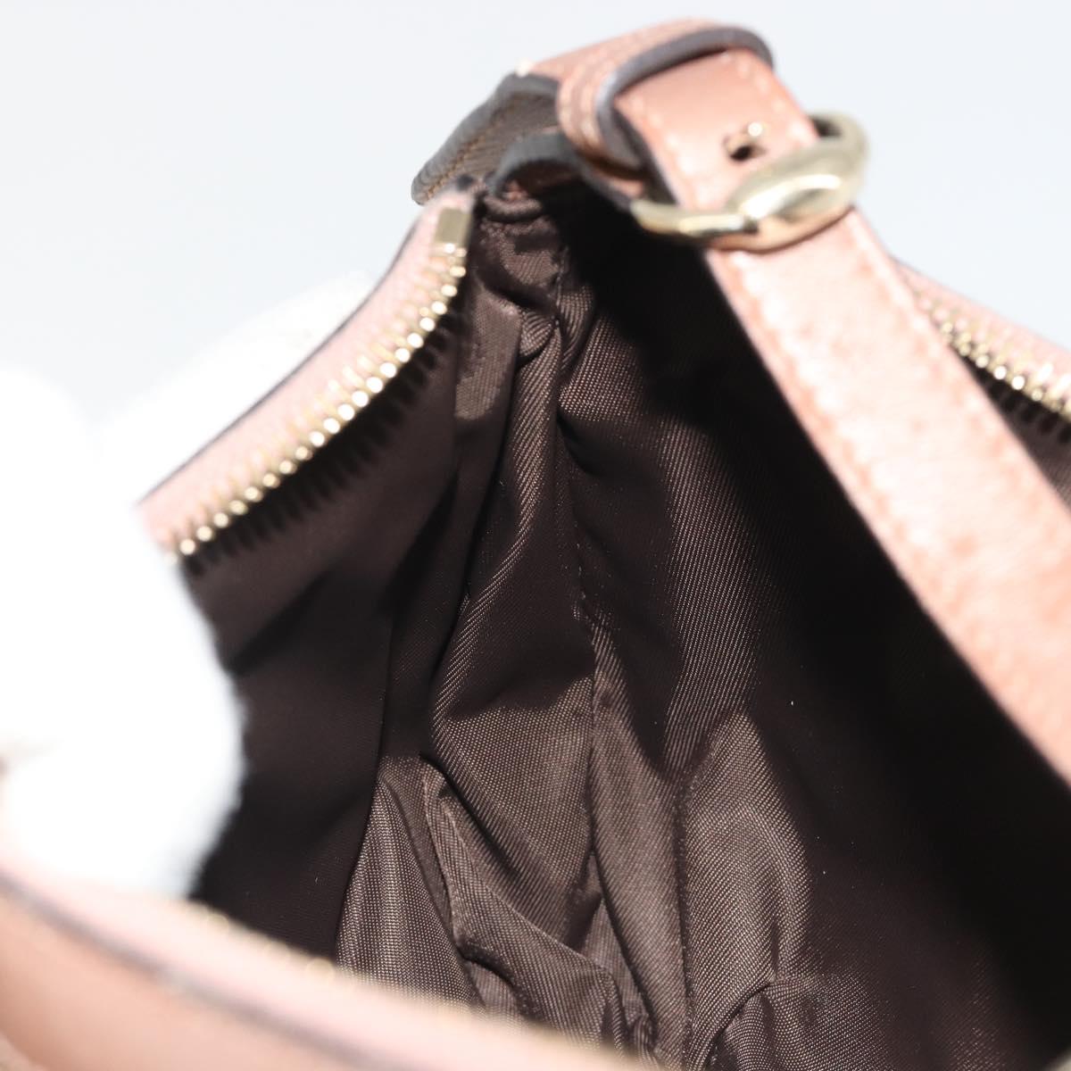 GUCCI GG Canvas Accessory Pouch Beige Gold 245938 Auth 190816
