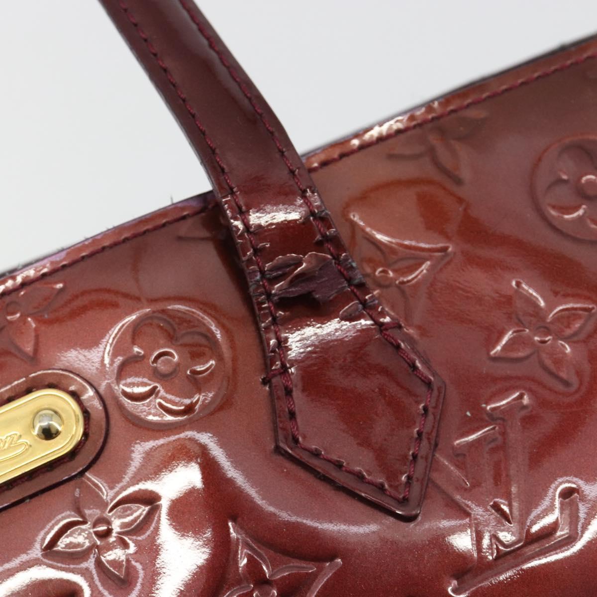 LOUIS VUITTON Monogram Vernis Wilshire MM Hand Bag Amarante M91645 Auth 190828