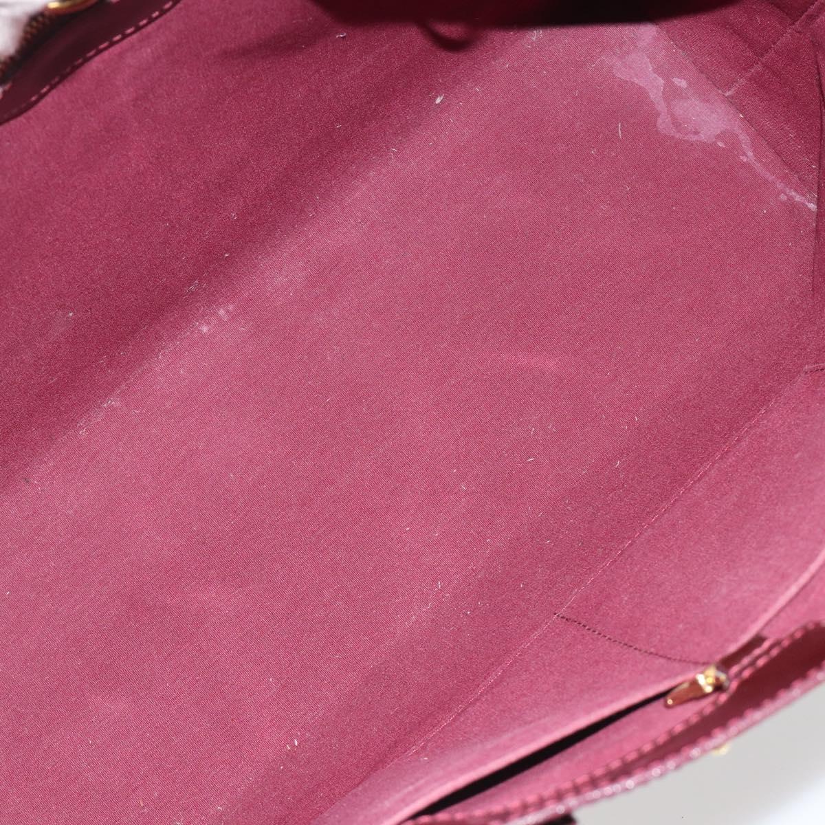 LOUIS VUITTON Monogram Vernis Wilshire MM Hand Bag Amarante M91645 Auth 190828