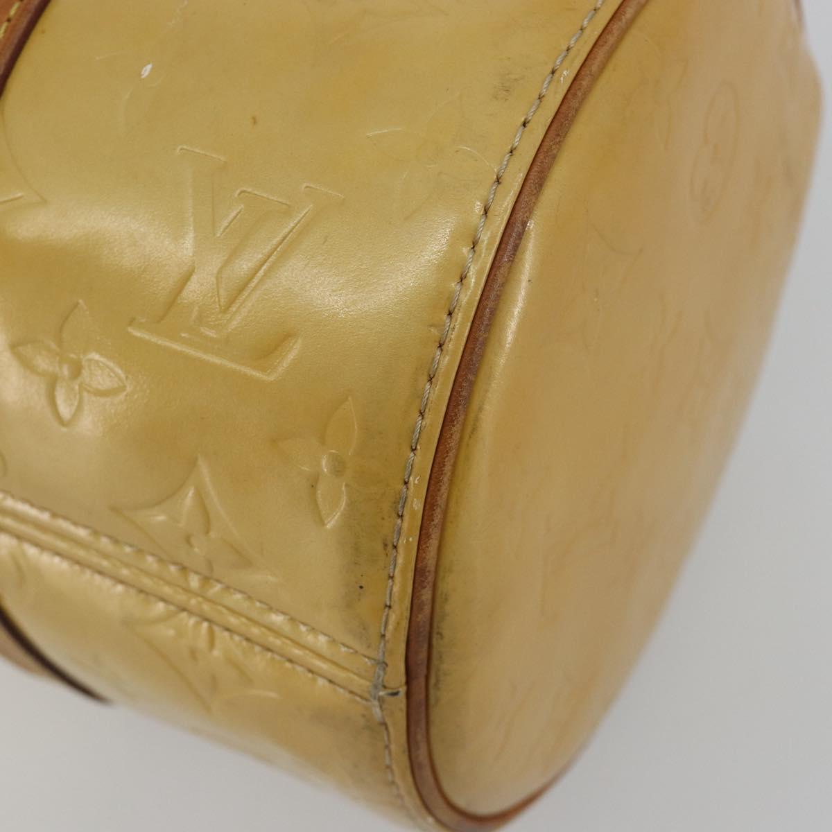 LOUIS VUITTON Monogram Vernis Bedford Hand Bag Beige M91006 LV Auth 190831