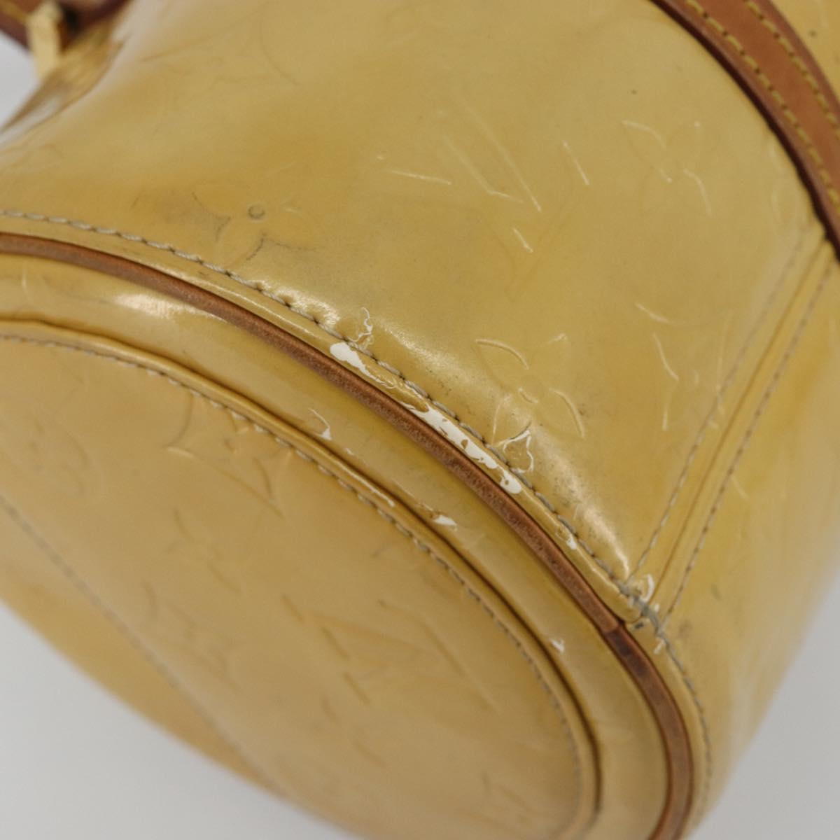 LOUIS VUITTON Monogram Vernis Bedford Hand Bag Beige M91006 LV Auth 190831