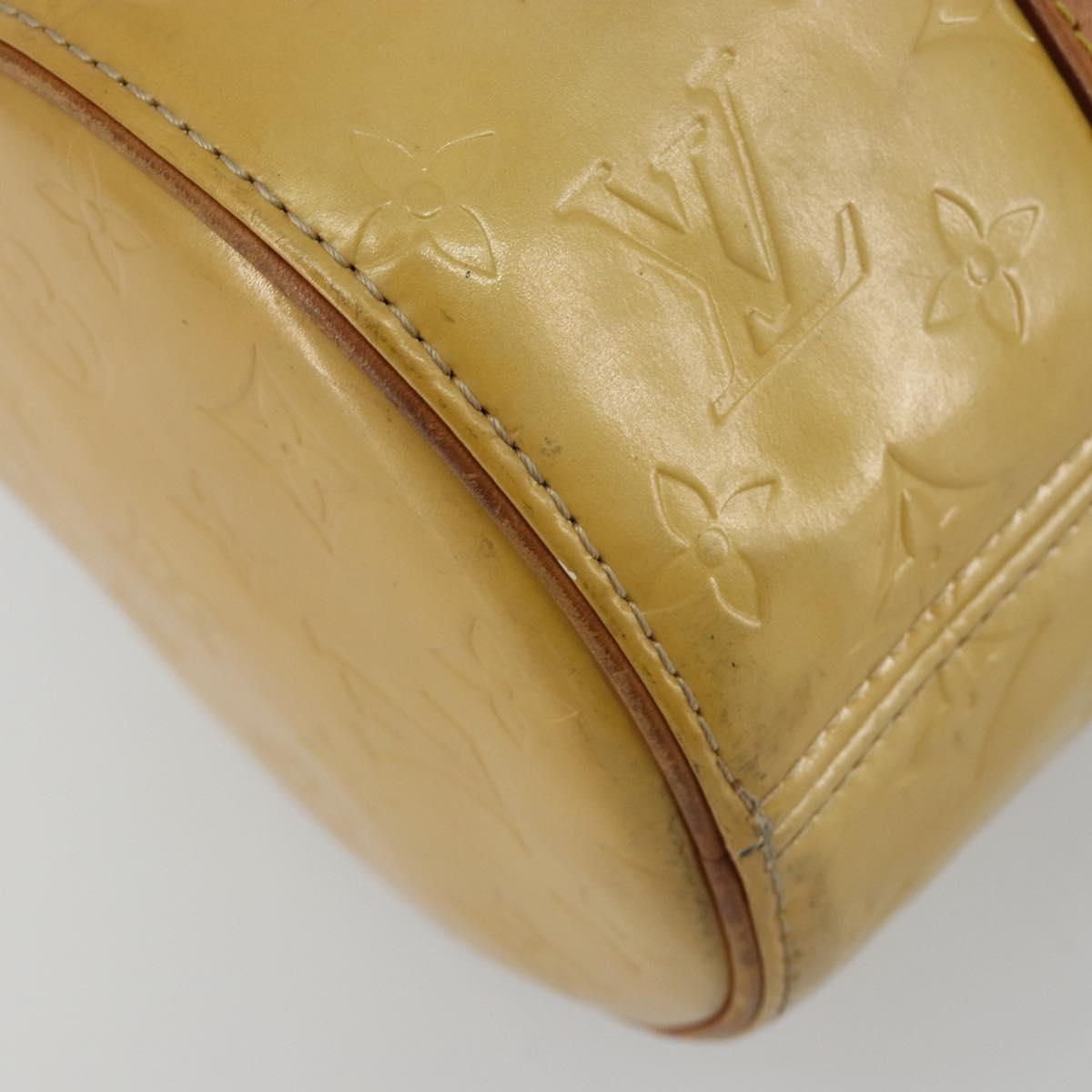 LOUIS VUITTON Monogram Vernis Bedford Hand Bag Beige M91006 LV Auth 190831
