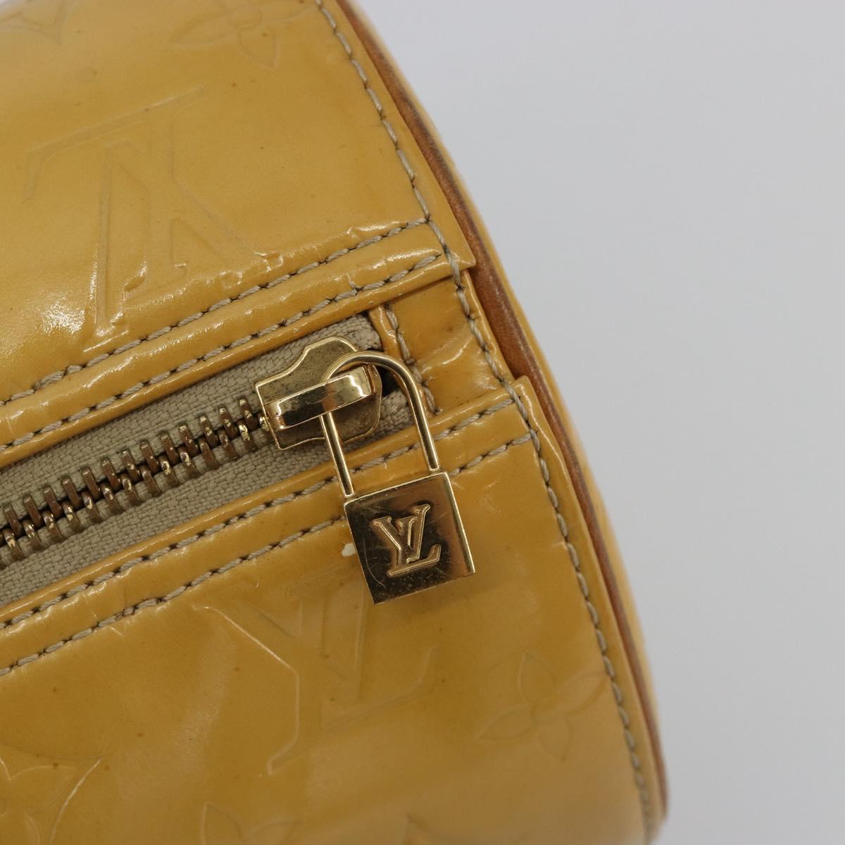 LOUIS VUITTON Monogram Vernis Bedford Hand Bag Beige M91006 LV Auth 190831